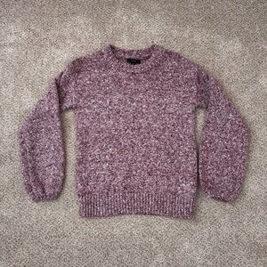 J. Crew Women’s‎ Sweater Crew Neck Puff Sleeve Knit Pullover Linen BJ600 Red XS